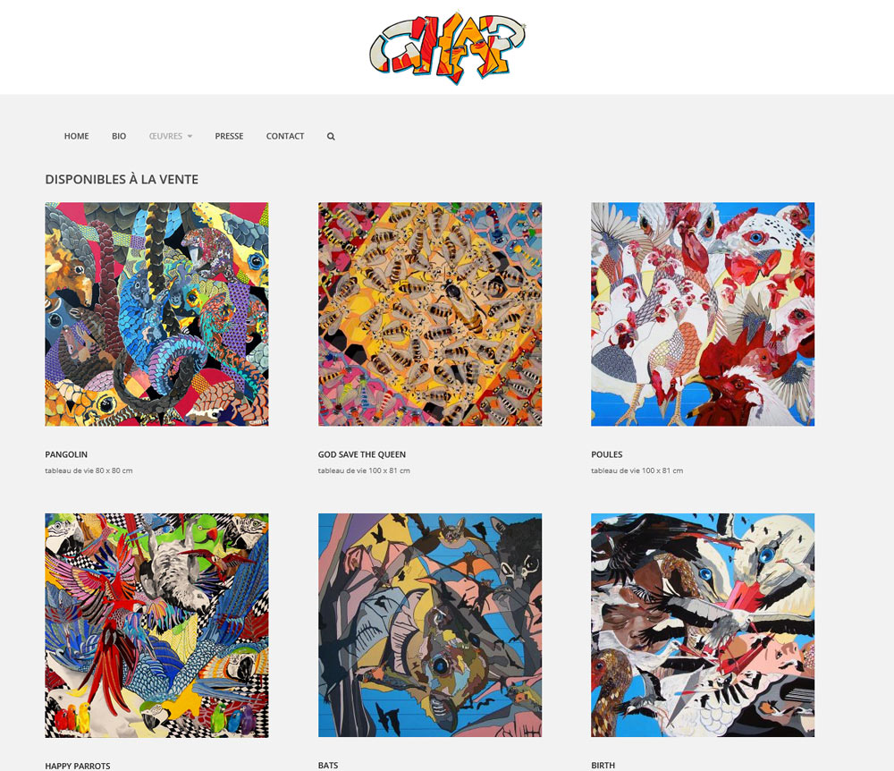 Création site web artiste Hérault - CHAP